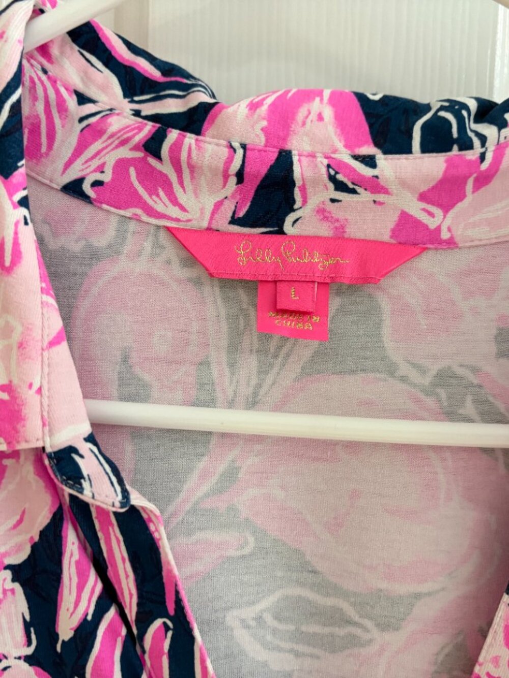 Lilly Pulitzer Holloway Maxi Dress Inky Navy Flamingo - Size L - Picture 4 of 8